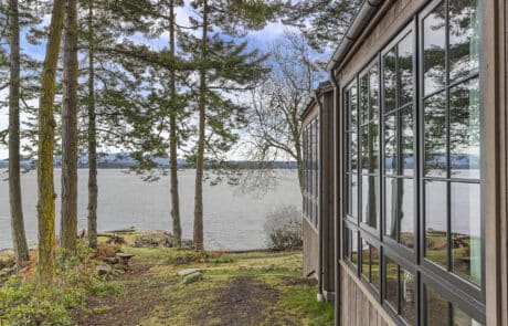 Friday Harbor Remodel view from the side looking out towards the water | True Bearing Built