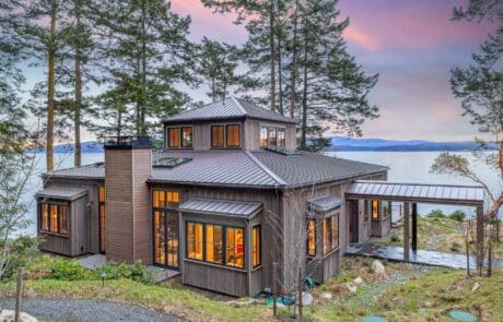 Friday Harbor Remodel view of house with water in background | True Bearing Built